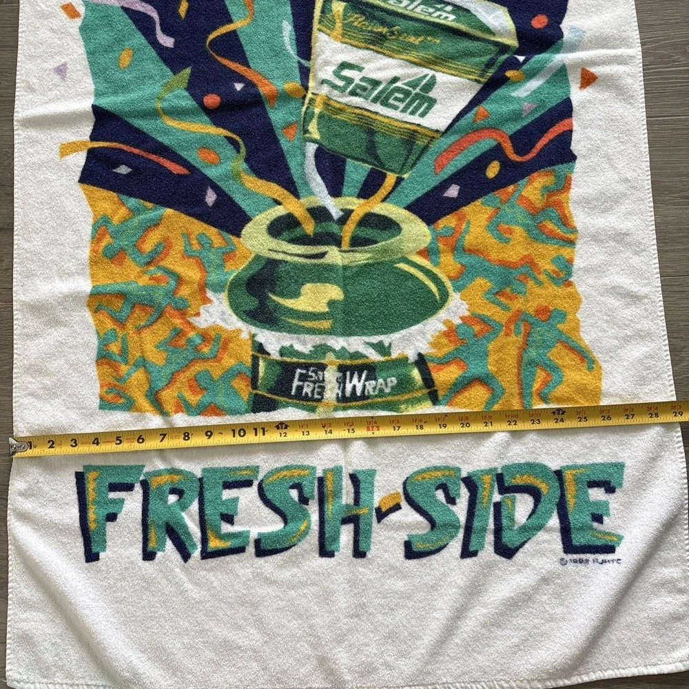 vintage 90s Salem cigarettes promo Towel everybody's coming to the fresh side